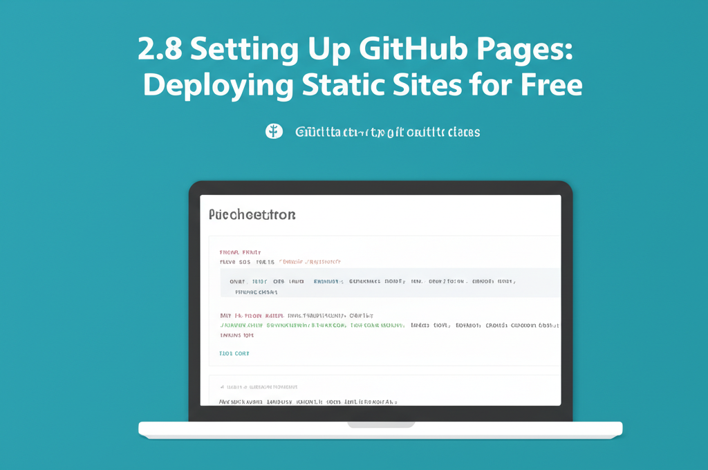 2.8 Setting Up GitHub Pages: Deploying Static Sites for Free