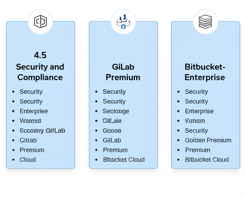 4.5 Security and Compliance Comparison: GitHub Enterprise, GitLab Premium, Bitbucket Cloud